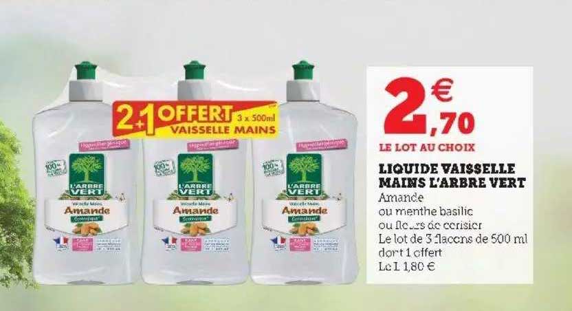 liquide vaisselle mains l'arbre vert