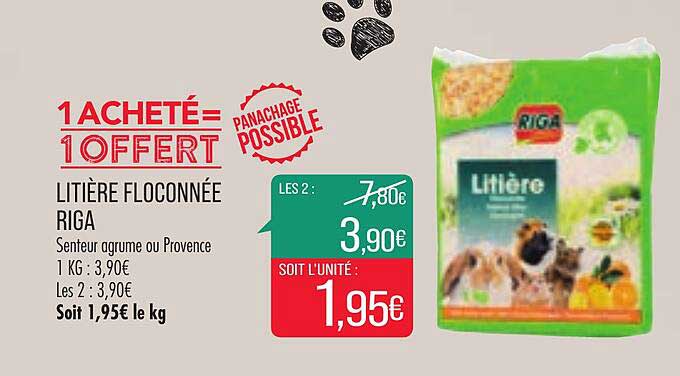 litière floconnée riga