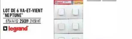 lot de 6 va-et-vient "neptune"