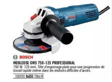 Meuleuse Gws 750-125 Professional Bosch