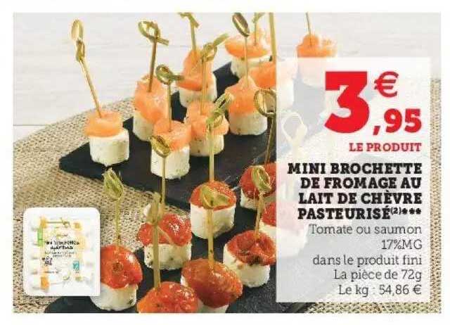 Mini Brochette De Fromage Au Lait De Chèvre Pasteurisé