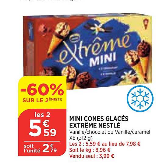 Mini Cônes Glacés Extrême Nestlé