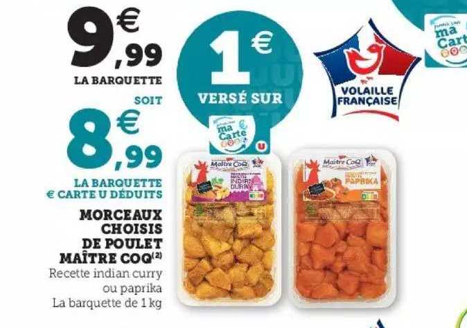 morceaux choisis de poulet maître coq