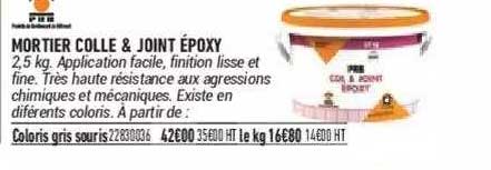 mortier colle & joint époxy