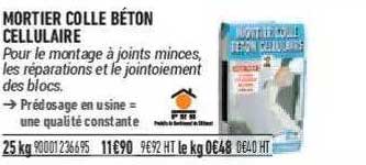 mortier colle béton cellulaire