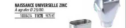 naissance universelle zinc