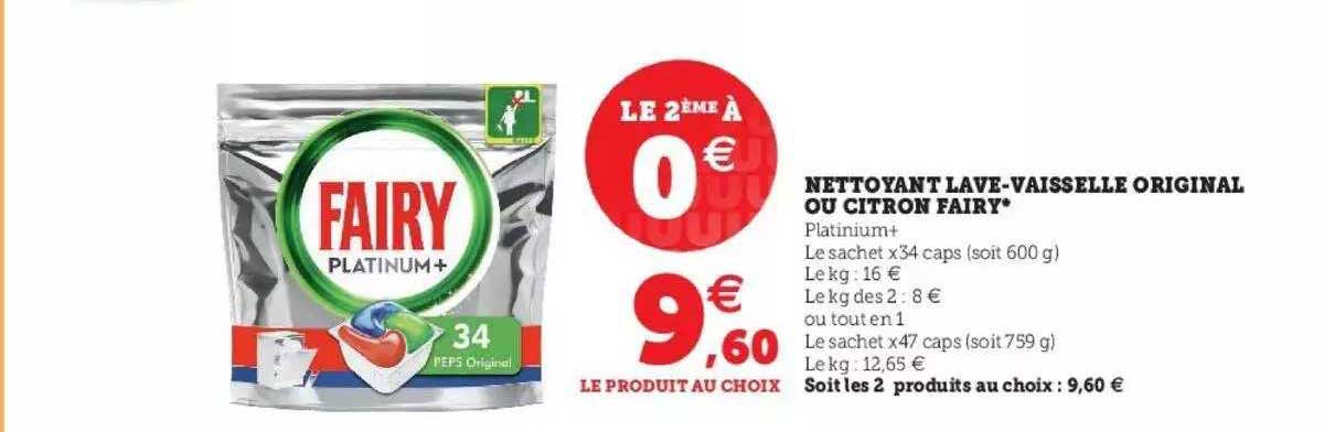 nettoyant lave-vaisselle original ou citron fairy