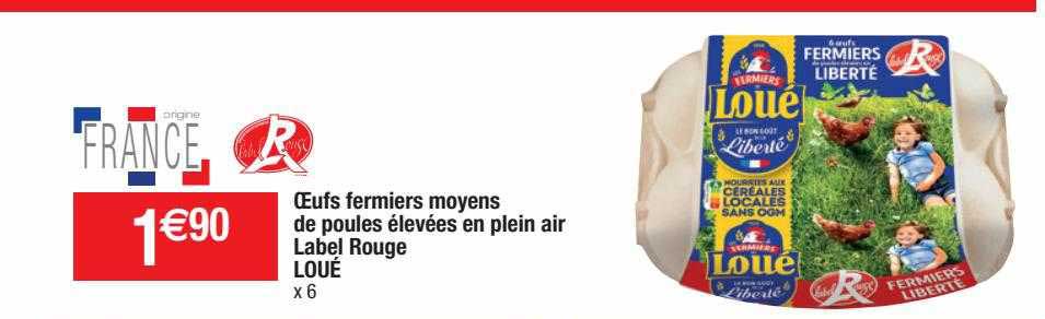oeufs fermiers moyens de poules élevées en plein air label rouge loué