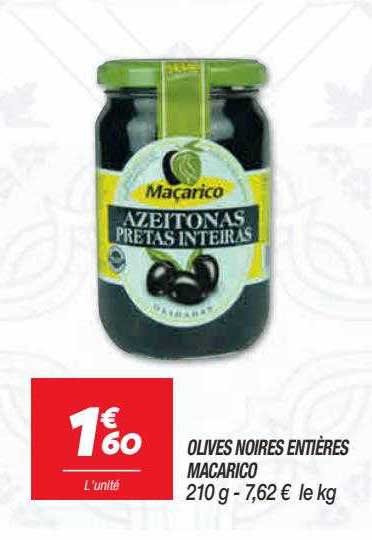 olives noires entières macarico