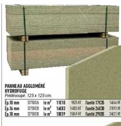 panneau au aggloméré hydrofuge