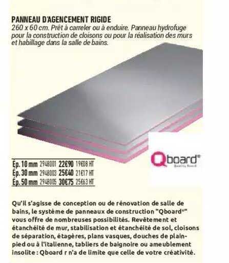 panneau d'agencement rigide board