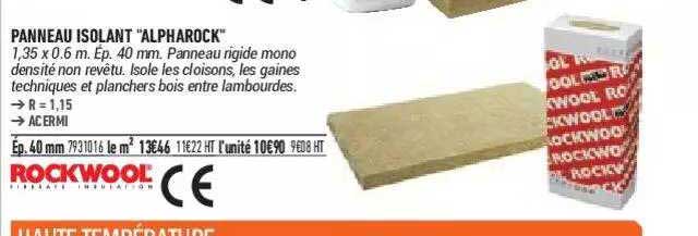 Panneau Isolant "alpharock" Rockwool