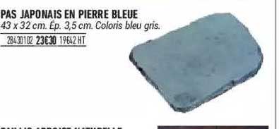 pas japonais en pierre bleue