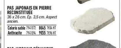 pas japonais en pierre reconstituée