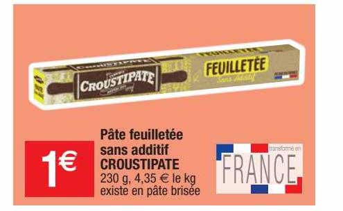 pâte feuilletée sans additif croustipate