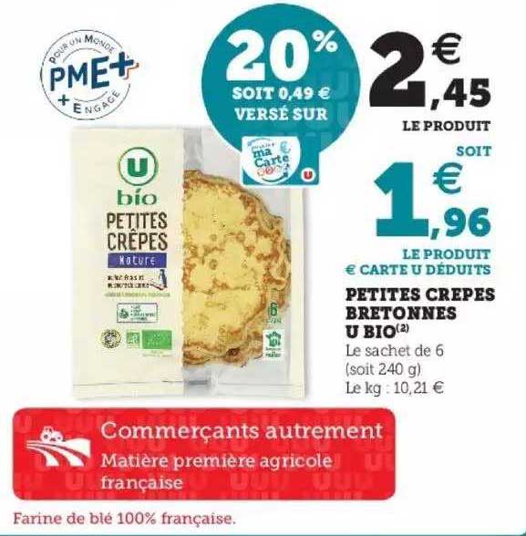 petites crêpes bretonnes u bio