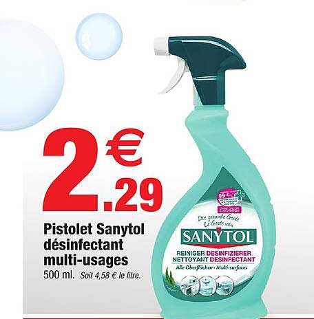 pistolet sanytol désinfectant multi-usages