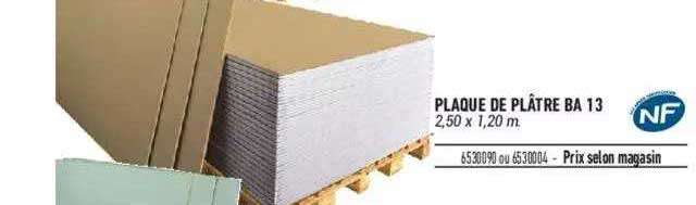 Plaque De Plâtre Ba 13 Nf