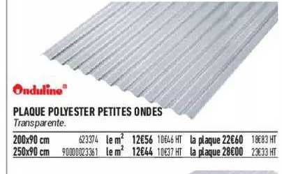 plaque polyster petites ondes onduline