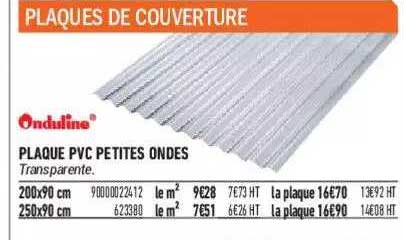 plaque pvc petites ondes onduline