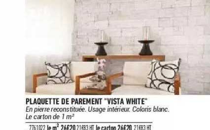 plaquette de parement "vista white"