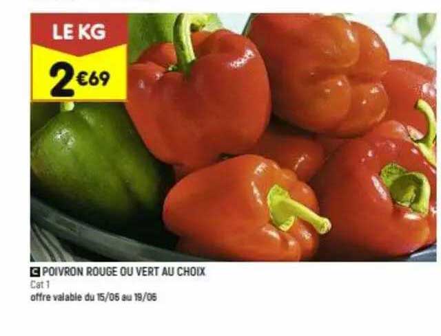 Poivron Rouge Ou Vert Au Choix