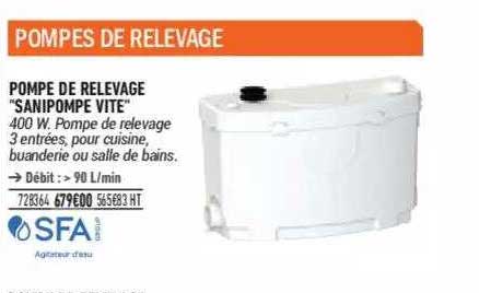 pompe de relevage "sanipompe vite"