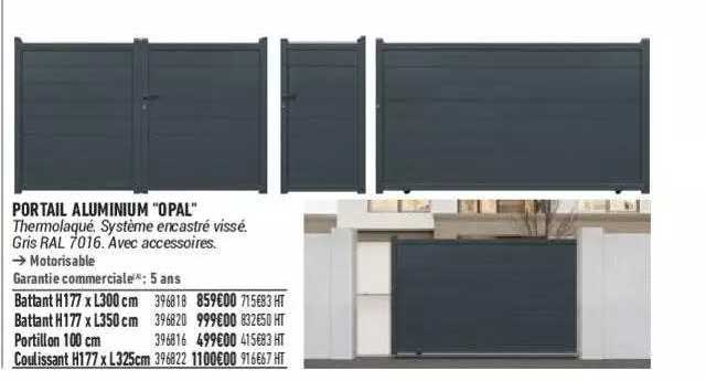 portail aluminium "opal"