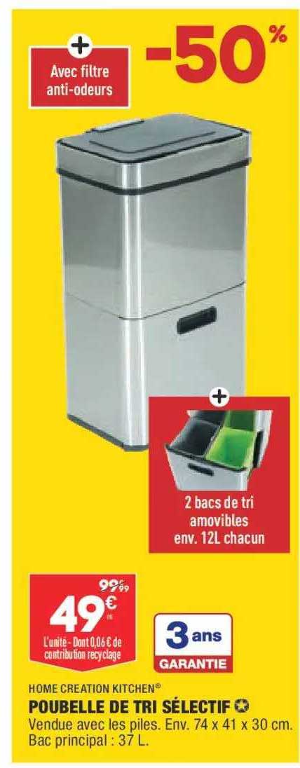 poubelle de tri sélectif home création living