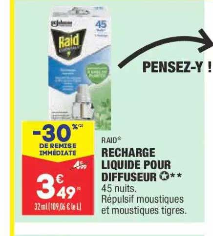 Recharge Liquide Pour Diffuseur Raid