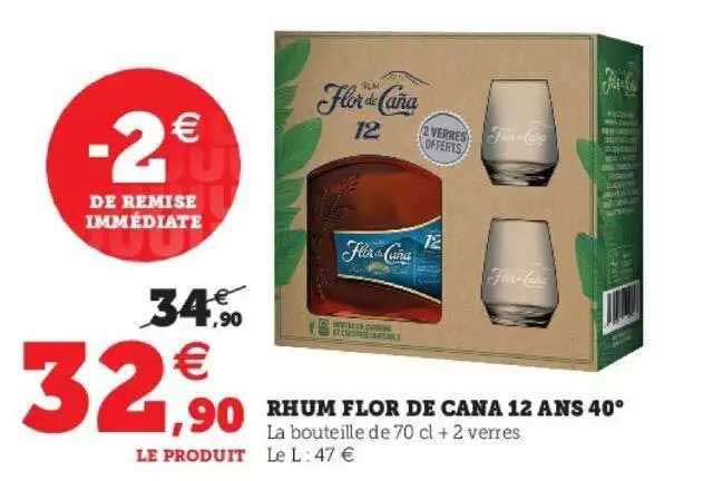 rhum flor de cana 12 ans 40°