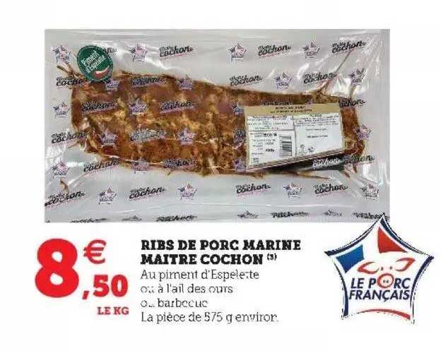 ribs de porc mariné maître cochon