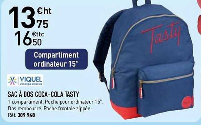 sac à dos coca-cola tasty viquel