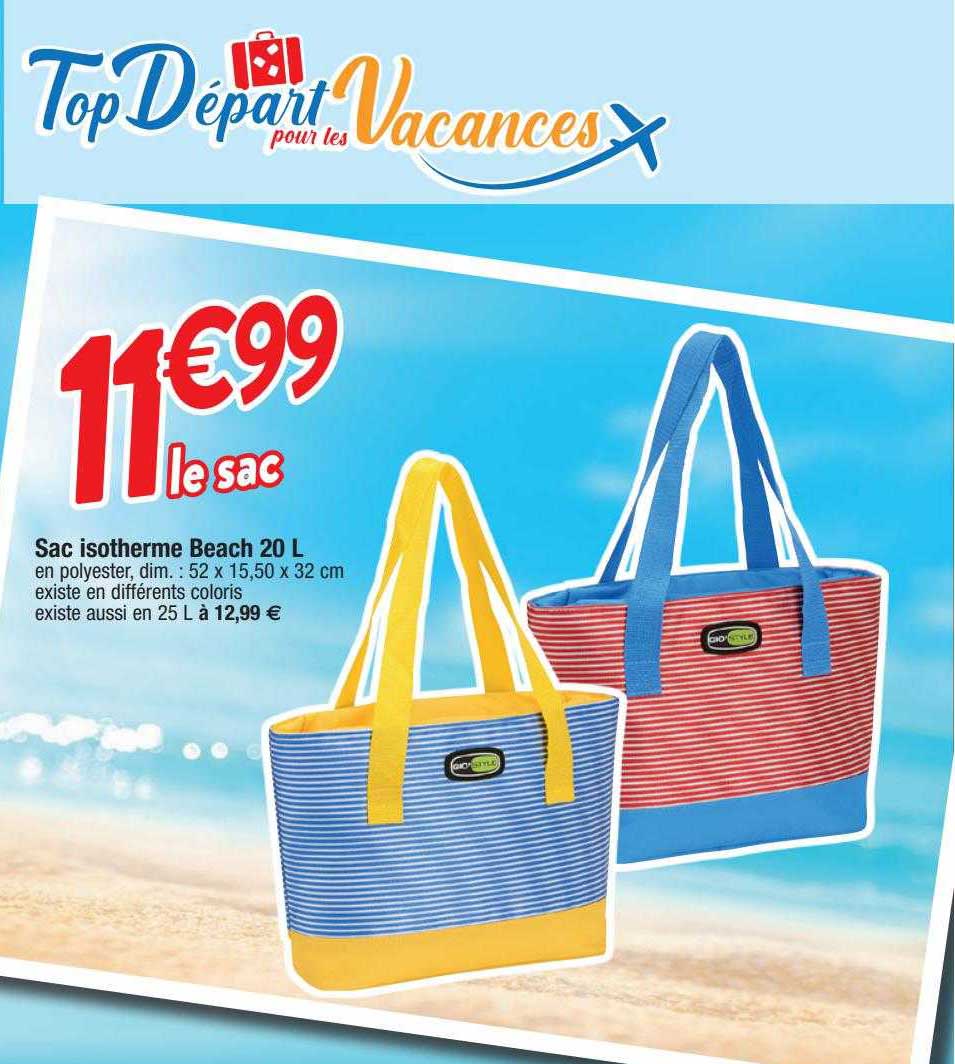 sac isotherme beach 20 l