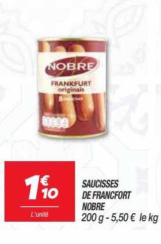 saucisses de francfort nobre
