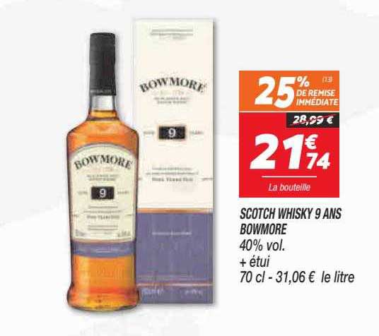 scotch whisky 9 ans bowmore