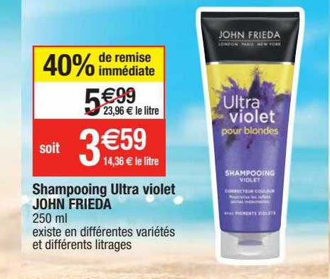 shampooing ultra violet john frieda
