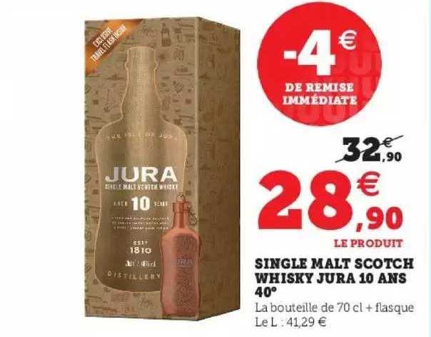 single malt scotch whisky jura 10 ans 40°