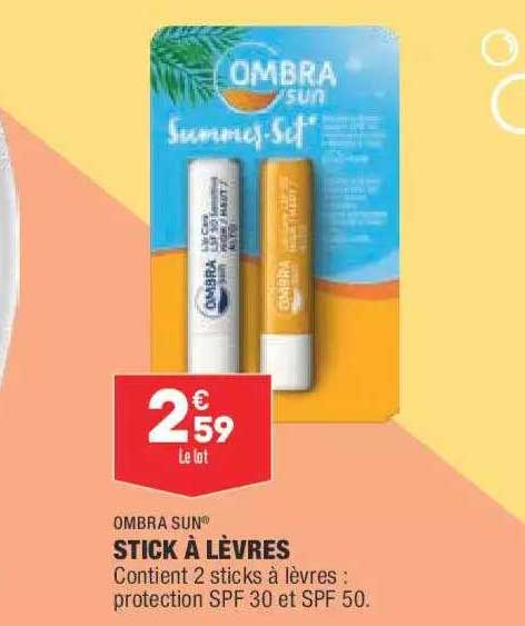 stick à lèvres ombra sun