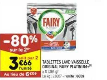 tablettes lave-vaisselle original fairy platinum+