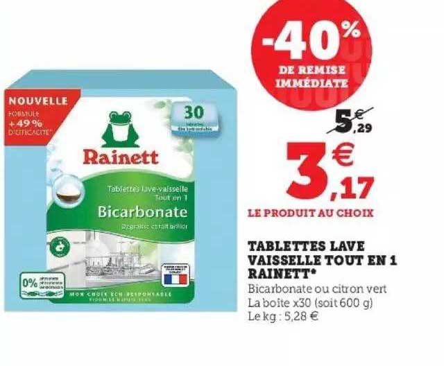 tablettes lave vaisselle tout en 1 rainett