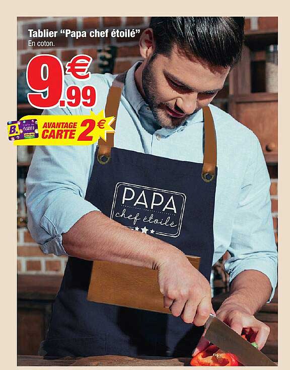 Tablier "papa Chef étoile"