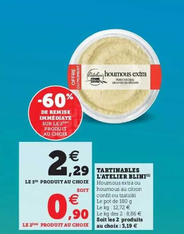 tartinables l'atelier blini