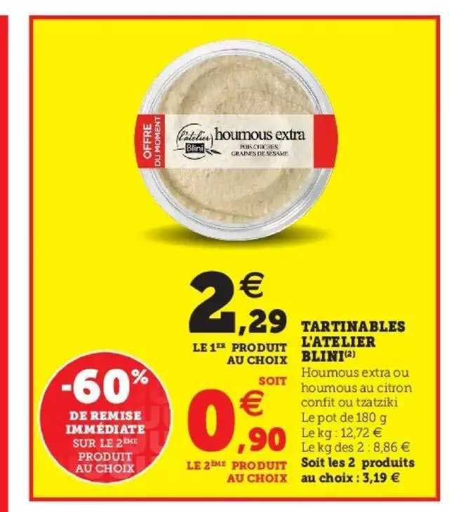 tartinables l'atelier blini