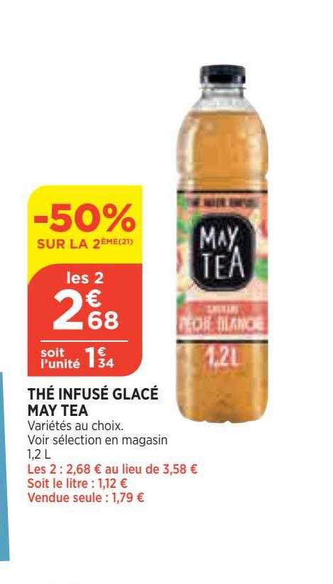 thé infusé glacé may tea