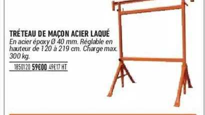 Tréteau De Maçon Acier Laqué