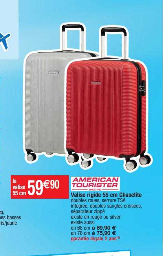 valise rigide 55 cm chaselite american tourister