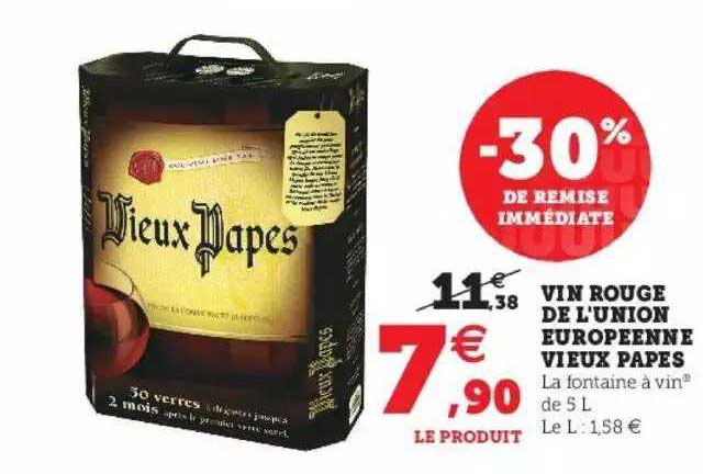 vin rouge de l'union européenne vieux papes