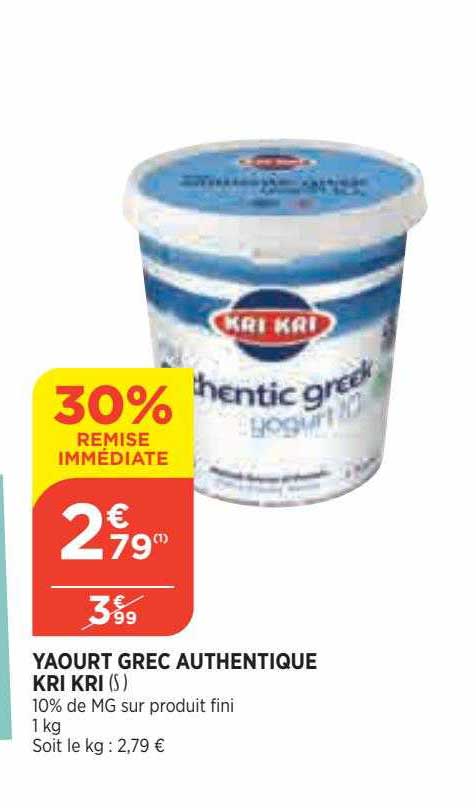 yaourt grec authentique kri kri