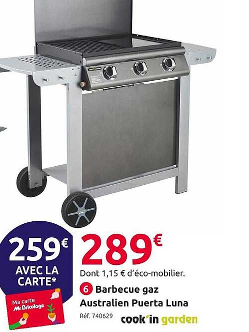 barbecue gaz australien puerta luna cook'in garden